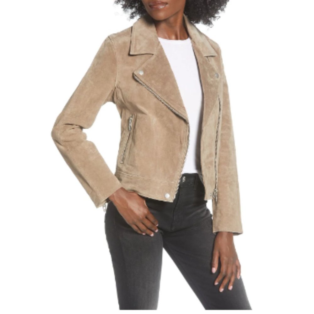 BLANK NYC Real Suede Moto Jacket